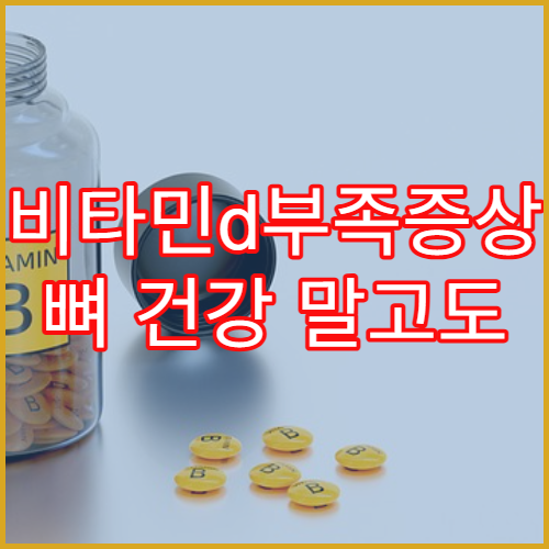 비타민d부족증상 뼈 건강 말고도 나타나는 전신 신호