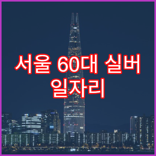서울 60대 실버 일자리 구인 알바 정보