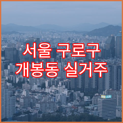 서울 구로구 개봉동 실거주 기준 생활비 체감