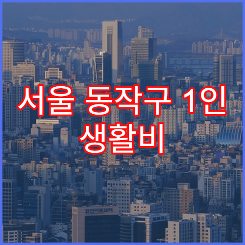 서울 동작구 1인 생활비 기준, 식비·교통비 포함 계산
