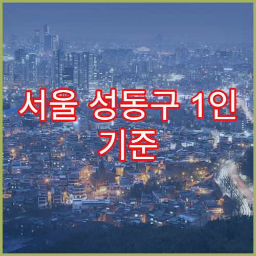 서울 성동구 1인 기준 월세·관리비·식비 현실판