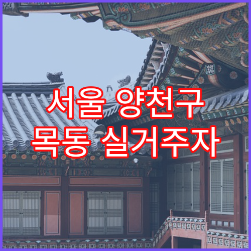 서울 양천구 목동 실거주자 기준 생활비 총정리