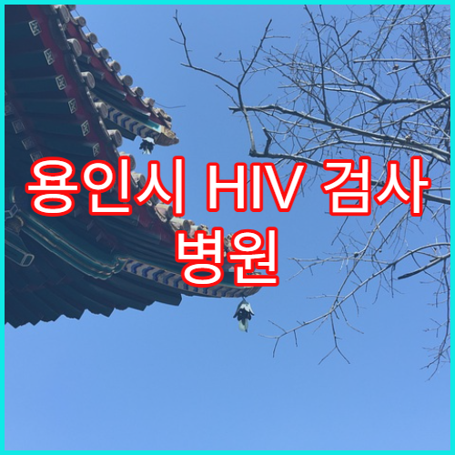용인시 HIV 검사 병원 및 무료상담 방법
