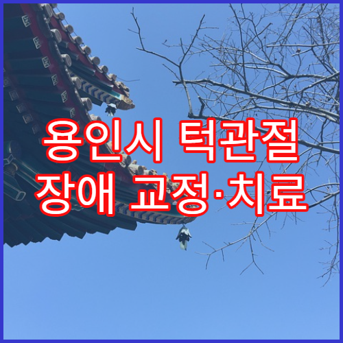용인시 턱관절 장애 교정·치료 전문 병원