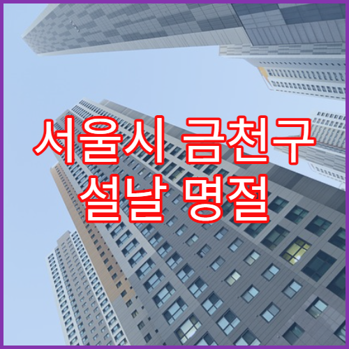 서울시 금천구 설날 명절 안과 연휴 진료 결막염·시력 저하 상담 가능