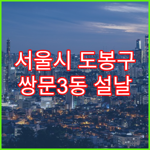 서울시 도봉구 쌍문3동 설날 명절 약국 연휴 영업 위장약·설사약 판매 가능