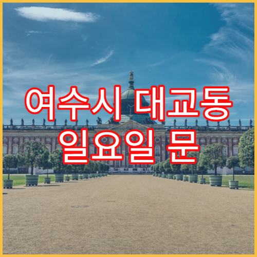 여수시 대교동 일요일 문 여는 약국 진통제·파스 판매