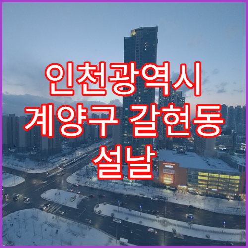 인천광역시 계양구 갈현동 설날 명절 연휴 당번약국 운영시간 확인