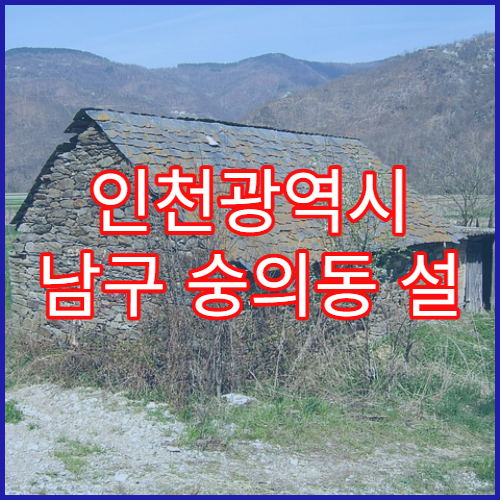 인천광역시 남구 숭의동 설 명절 당번약국 위치 한눈에 확인