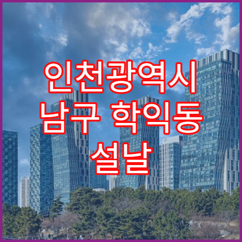 인천광역시 남구 학익동 설날 당직약국 위치와 영업시간 확인