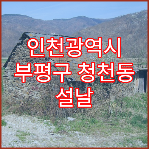 인천광역시 부평구 청천동 설날 당직약국 위치 연락처 확인