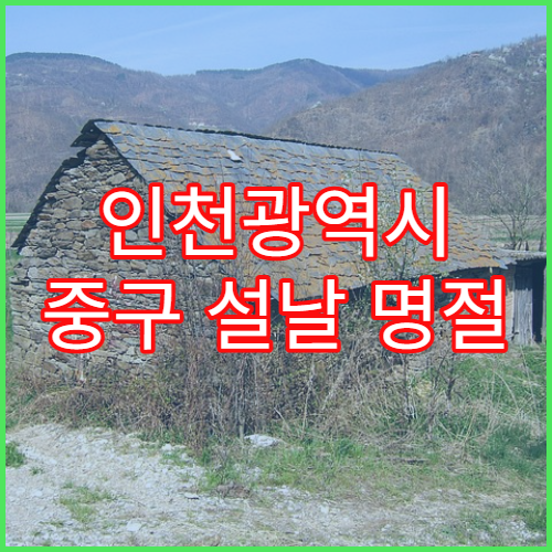 인천광역시 중구 설날 명절 정신건강의학과 연휴 진료 병원 불안·우울·불면 상담