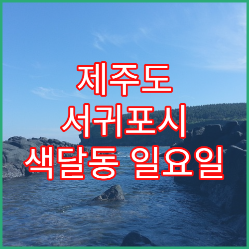 제주도 서귀포시 색달동 일요일 영업 약국 해열제·감기몸살약 구입 안내