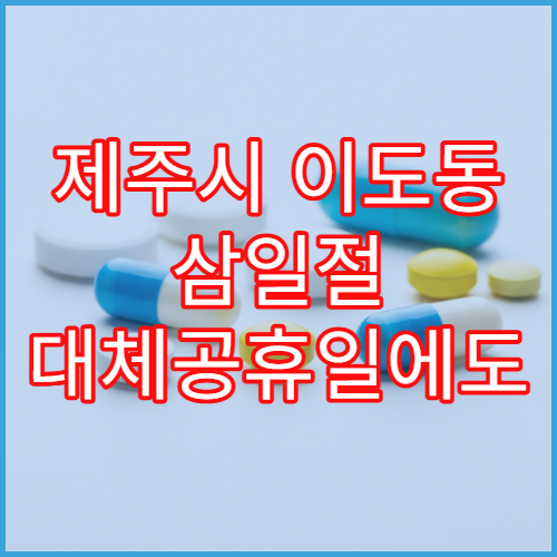 제주시 이도동 삼일절 대체공휴일에도 영업하는 약국 정보